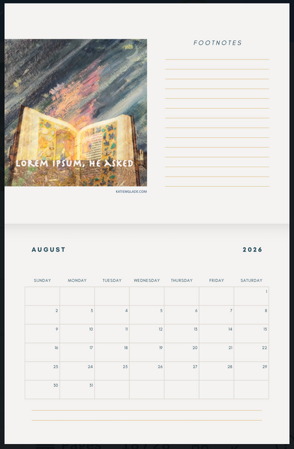 2026 Calendar of Possibilities