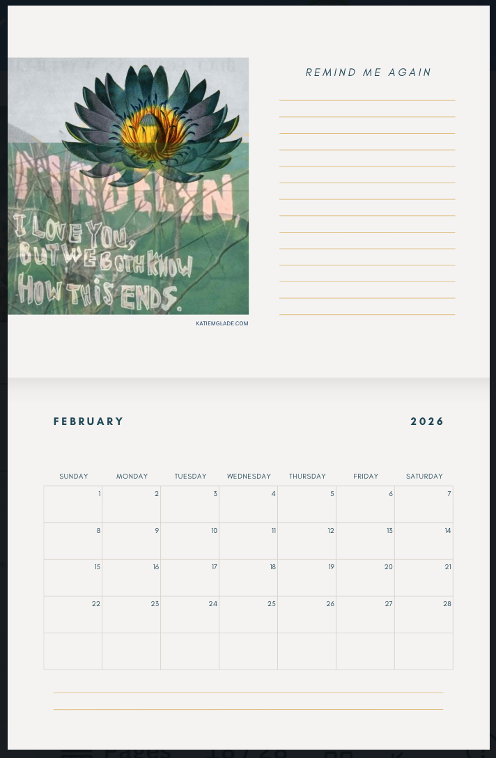 2026 Calendar of Possibilities